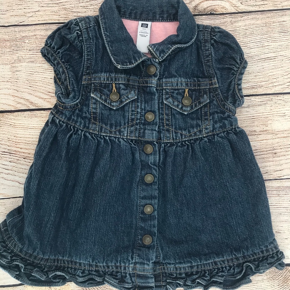 EEUC Denim Baby Gap dress 3-6m